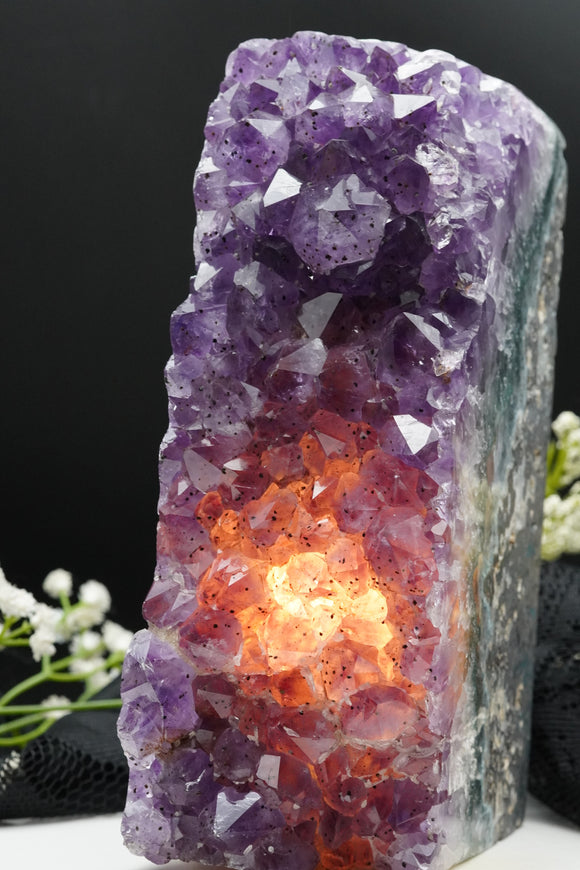Polished Amethyst Crystal Cluster Lamps (several options)