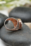 925 Sterling Silver Rose Gold Plated with Turquoise Gemstone Ring