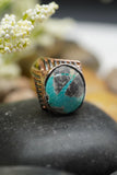 925 Sterling Silver Rose Gold Plated with Turquoise Gemstone Ring