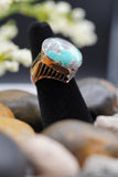 925 Sterling Silver Rose Gold Plated with Turquoise Gemstone Ring