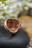 925 Sterling Silver Rose Gold Plated with Turquoise Gemstone Ring