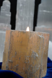 Peach Selenite Candle Holder