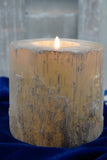 Peach Selenite Candle Holder