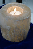 Peach Selenite Candle Holder