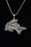 Dolphin Crystal Agate Druzy Necklace
