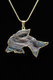 Dolphin Crystal Agate Druzy Necklace