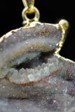 Dolphin Crystal Agate Druzy Necklace