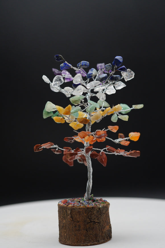 7 Chakras Tree Of Life Bonsai Plant Gemstone Tree