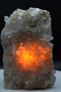 Clear Quartz Clustered Crystal Lamp