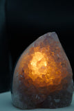 Polished Amethyst Druzy Agate Crystal Lamp