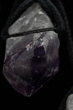 Raw Amethyst Crystal Rope Necklace