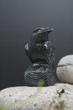 Hand Carved Natural Black ONYX Raven Crow Spirit Animal Totem