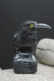 Hand Carved Natural Black ONYX Raven Crow Spirit Animal Totem