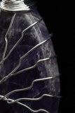 Amethyst and Lapis Lazuli Tree of Life Wire Wrapped Crystal Pendant Necklace