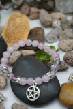 Gemstone Meditation Reiki Healing Beads Stretch with Charm Bracelet