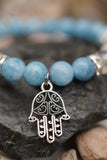 Gemstone Meditation Reiki Healing Beads Stretch with Charm Bracelet