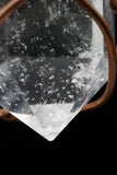 Clear Quartz Crystal Single Terminated Copper Wire Wrap Pendant Necklace