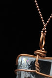 Clear Quartz Crystal Single Terminated Copper Wire Wrap Pendant Necklace