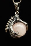Dragon Claw Crystal Sphere with Rhinestones Necklace (Various Options)