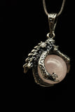 Dragon Claw Crystal Sphere with Rhinestones Necklace (Various Options)