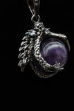 Dragon Claw Crystal Sphere with Rhinestones Necklace (Various Options)