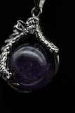 Dragon Claw Crystal Sphere with Rhinestones Necklace (Various Options)