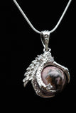Dragon Claw Crystal Sphere with Rhinestones Necklace (Various Options)