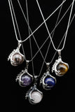 Dragon Claw Crystal Sphere with Rhinestones Necklace (Various Options)