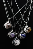 Dragon Claw Crystal Sphere with Rhinestones Necklace (Various Options)
