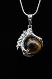 Dragon Claw Crystal Sphere with Rhinestones Necklace (Various Options)