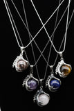 Dragon Claw Crystal Sphere with Rhinestones Necklace (Various Options)