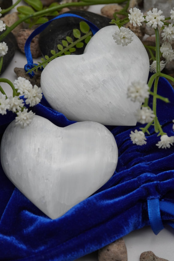 Selenite Hearts