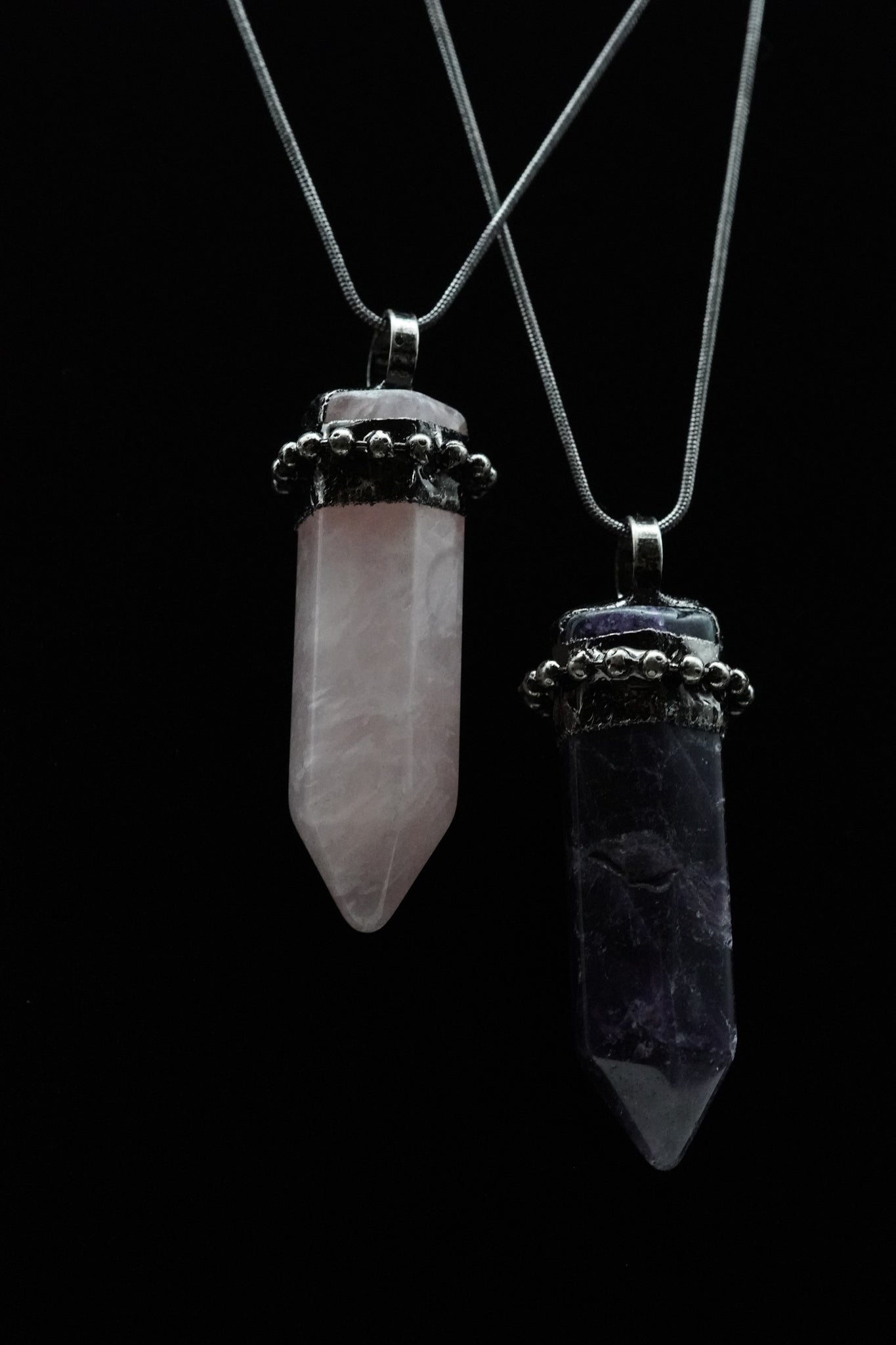 Crystal Point Necklace - Amethyst