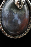Moss Agate Crystal Snake Pendant Necklace