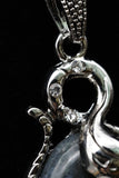 Moss Agate Crystal Snake Pendant Necklace
