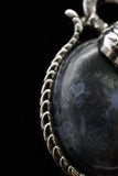 Moss Agate Crystal Snake Pendant Necklace